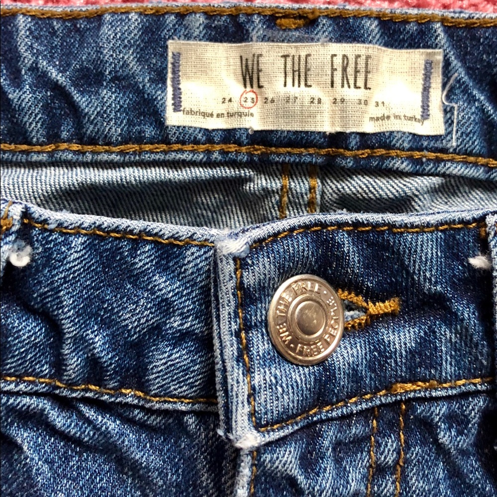 WE THE FREE Free People High Waist Jeans slim leg